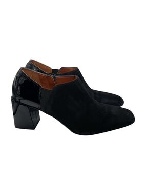 VIONIC Linda Heeled‎ Short Boot Women’s 9.5 US Black Patent/Suede Shootie